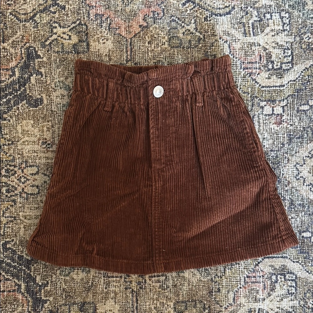 Zara Girls Brown Corduroy Skirt